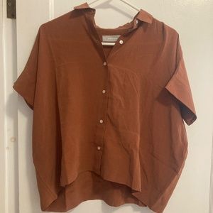 Everlane The Clean Silk Short-Sleeve Square Shirt